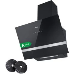 CIARRA 60cm Glass Angled Cooker Hood Class A++ 650m3/h 4 Speeds Touch Control-CD6736HB