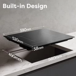 CIARRA Built-in 4 Zones Induction Hob, Integrated Electric Cooktop With 1 Flex Zone 7200W-CD4BFBIH -Kitchen Supplies Discount Store 36409494 5