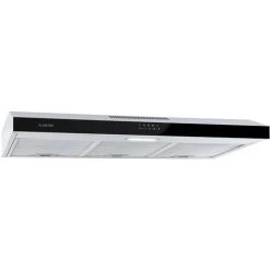 Klarstein Contempo 90, Extractor Hood, 175m³ / H, LED, Stainless Steel, Acrylic, Black