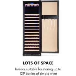 Klarstein First Class 129 Wine Cooler Dispenser 129 Bottles 5-22 ° C Black -Kitchen Supplies Discount Store 36812339 5