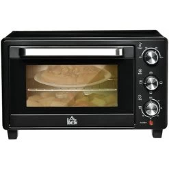 HOMCOM Mini Oven 21L Countertop Electric Grill W/ Adjustable Temp Timer 1400W