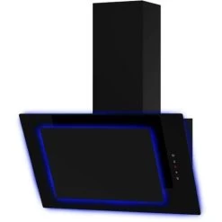 Edesa ART283101 60cm Aurora Led Halo Angled Glass Cooker Hood