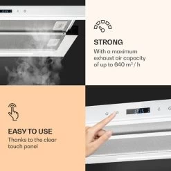 Klarstein Mariana Neo 60, Flat Screen Bonnet, 60cm, 640 M³/h, Exhaust Air, LED -Kitchen Supplies Discount Store 42770280 4