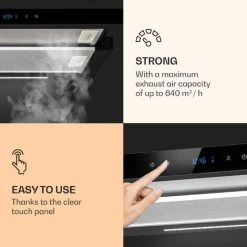 Klarstein Mariana Neo 60, Flat Screen Hood, 60cm, 640 M³ / H, Exhaust Air, LED -Kitchen Supplies Discount Store 42770283 4