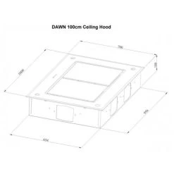 Hendrix 100 X 70cm Ceiling Hood With External Motor 8 Hendrix 100 X 70cm Ceiling Hood With External Motor -Kitchen Supplies Discount Store 49134481 3