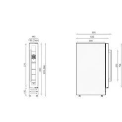 Edesa ART29638 15cm Black Glass Wine Cooler -Kitchen Supplies Discount Store 49734868 3