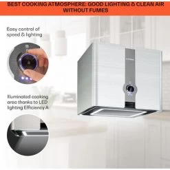 Klarstein Futurelight Smart Island Bonnet Recirculation 420m³/h LED Stainless Steel 10 Klarstein Futurelight Smart Island Bonnet Recirculation 420m³/h LED Stainless Steel -Kitchen Supplies Discount Store 50828013 4