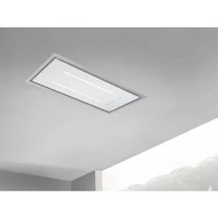 ViandPro - Aria Flush Fit Ceiling Hood 90 X 30 Black - White Glass / Stainless Steel