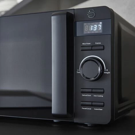 Swan Stealth 20L LED Matt Black Microwave 7 Swan Stealth 20L LED Matt Black Microwave - Image 5
