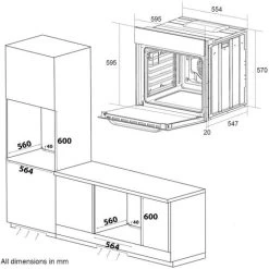 13 Function Single Electric Oven, LED Touch Control 76L - SIA BISO11SS -Kitchen Supplies Discount Store 65334512 4
