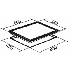 SIA CERH90BL 90cm Black 5 Zone Frameless Touch Control Electric Ceramic Hob -Kitchen Supplies Discount Store 65334518 4