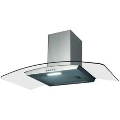 SIA CGH80SS 80cm Stainless Steel Curved Glass Cooker Hood Extractor Fan -Kitchen Supplies Discount Store 65334522 2