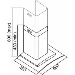 SIA CGH80SS 80cm Stainless Steel Curved Glass Cooker Hood Extractor Fan -Kitchen Supplies Discount Store 65334522 4
