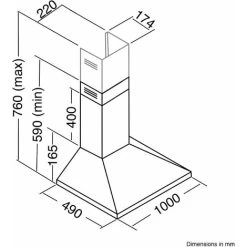 SIA CHL100SS 100cm Stainless Steel Chimney Cooker Hood Kitchen Extractor Fan -Kitchen Supplies Discount Store 65334524 4