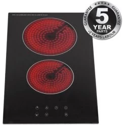 SIA CERH31BL Black 30cm 2 Burner Domino Ceramic Electric Hob With Touch Control -Kitchen Supplies Discount Store 65334528 5