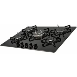 SIA GHG713BL 70cm Black 5 Burner Gas On Glass Hob With Enamel Pan Stands & FFD -Kitchen Supplies Discount Store 65334544 5