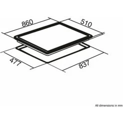 SIA GHG902BL 90cm Black 5 Burner Gas On Glass Hob With Cast Iron Pan Stands -Kitchen Supplies Discount Store 65334555 4