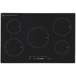 SIA INDH75BL 75cm Black Touch Control 5 Zone Induction Hob With Child Lock