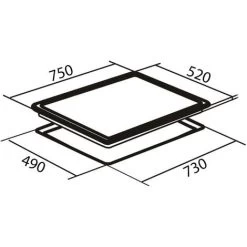 SIA INDH75BL 75cm Black Touch Control 5 Zone Induction Hob With Child Lock -Kitchen Supplies Discount Store 65334557 3