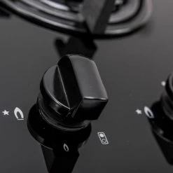 SIA GHG301BL 30cm Black 2 Burner Gas On Glass Domino Hob & Cast Iron Stands -Kitchen Supplies Discount Store 65334565 5