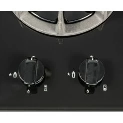 SIA BGH30BL 30cm Black Gas On Glass Domino Hob Cast Iron Supports LPG Kit -Kitchen Supplies Discount Store 65334642 3