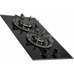 SIA BGH30BL 30cm Black Gas On Glass Domino Hob Cast Iron Supports LPG Kit -Kitchen Supplies Discount Store 65334642 5