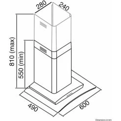 SIA 60cm Stainless Steel Touch Control LED Edge Lit Curved Glass Cooker Hood Fan -Kitchen Supplies Discount Store 65334653 4