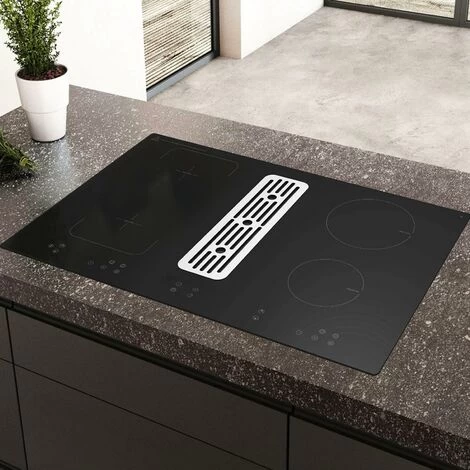 SIA 80cm Black Induction Hob With Built In Downdraft Extractor Fan & Filter 3 SIA 80cm Black Induction Hob With Built In Downdraft Extractor Fan & Filter