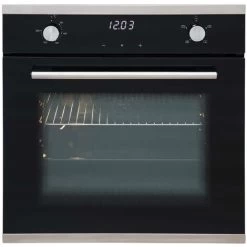 SIA SO103 60cm Black Built In Touch Control Single Electric True Fan Oven