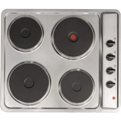 SIA PHP601SS 60cm Stainless Steel Solid Plate 4 Zone Electric Easy Clean Hob -Kitchen Supplies Discount Store 65334749 5