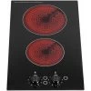 SIA CERH30BL 30cm 2 Burner Domino Ceramic Electric Hob In Black, Knob Control -Kitchen Supplies Discount Store 65334750 1