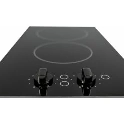 SIA CERH30BL 30cm 2 Burner Domino Ceramic Electric Hob In Black, Knob Control -Kitchen Supplies Discount Store 65334750 5