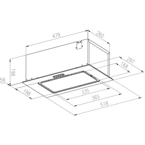 SIA UCG52BL 52cm Black Glass Built In Under Canopy Kitchen Cupboard Cooker Hood 4 SIA UCG52BL 52cm Black Glass Built In Under Canopy Kitchen Cupboard Cooker Hood - Image 2