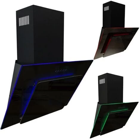 SIA AGE71BL 70cm Black 3 Colour LED Edge Lit Angled Glass Cooker Hood Extractor 3 SIA AGE71BL 70cm Black 3 Colour LED Edge Lit Angled Glass Cooker Hood Extractor