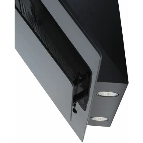 SIA AGE71BL 70cm Black 3 Colour LED Edge Lit Angled Glass Cooker Hood Extractor 5 SIA AGE71BL 70cm Black 3 Colour LED Edge Lit Angled Glass Cooker Hood Extractor - Image 3