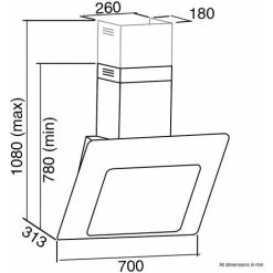 SIA AGE71BL 70cm Black 3 Colour LED Edge Lit Angled Glass Cooker Hood Extractor 10 SIA AGE71BL 70cm Black 3 Colour LED Edge Lit Angled Glass Cooker Hood Extractor -Kitchen Supplies Discount Store 65334758 4