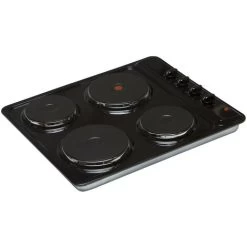 SIA PHP601BL 60cm Black 4 Zone Electric Solid Plate Easy Clean Side Control Hob -Kitchen Supplies Discount Store 65334795 5
