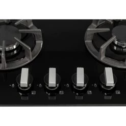 SIA R7 60cm Black 4 Burner Gas On Glass Kitchen Hob With Cast Iron Pan Stands -Kitchen Supplies Discount Store 65334799 5