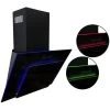 SIA AGE91BL 90cm Black 3 Colour LED Edge Lit Angled Glass Cooker Hood Extractor -Kitchen Supplies Discount Store 65334819 1
