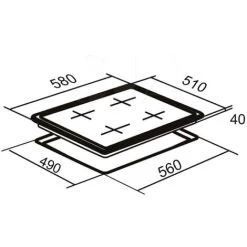 SIA CERH60BL 60cm 4 Zone Touch Control Electric Ceramic Hob In Black -Kitchen Supplies Discount Store 65334825 4