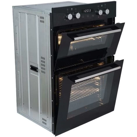 SIA DO102 60cm Black Built In Double Electric True Fan Oven With Digital Timer 6 SIA DO102 60cm Black Built In Double Electric True Fan Oven With Digital Timer - Image 4