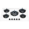 SIA GHG703WH 70cm White 5 Burner Gas On Glass Hob With Cast Iron Pan Stands -Kitchen Supplies Discount Store 65334842 1