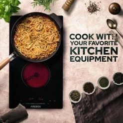 AREBOS Glass Ceramic Hob 3000 W 2 Hobs 30cm Autarkic With Sensor Touch Child Safety Lock Overheating Protection Auto Switch-off -Kitchen Supplies Discount Store 66438945 5