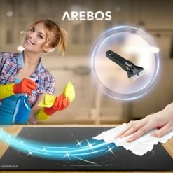 AREBOS Induction Hob 3000W 2 Hobs 30 Cm Autarkic With Sensor Touch Timer Child Safety Overheating Protection Auto Switch-off -Kitchen Supplies Discount Store 66647182 4