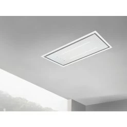 ViandPro - Aria Flush Fit Ceiling Hood 90 X 30 Black - White Glass / White Frame