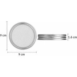 4 Stainless Steel Home Germination Jar Lids For Large Mouth Mason Jars -Kitchen Supplies Discount Store 68107579 3