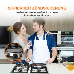 Built-in Gas Cooktop, 4 Burners Stainless Steel Gas Hob Cooker With Flame Failure Protection Gasland Chef GH60SF -Kitchen Supplies Discount Store 71426679 4