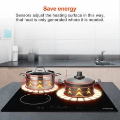 Gasland Chef IH603BF 60cm Built-in Induction Hob, 3 Zones Electric Cooktop 5800W, With Slider Touch Control, Boost Function 8 Gasland Chef IH603BF 60cm Built-in Induction Hob, 3 Zones Electric Cooktop 5800W, With Slider Touch Control, Boost Function -Kitchen Supplies Discount Store 71426694 2