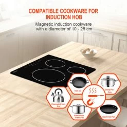 Gasland Chef IH603BF 60cm Built-in Induction Hob, 3 Zones Electric Cooktop 5800W, With Slider Touch Control, Boost Function 9 Gasland Chef IH603BF 60cm Built-in Induction Hob, 3 Zones Electric Cooktop 5800W, With Slider Touch Control, Boost Function -Kitchen Supplies Discount Store 71426694 3