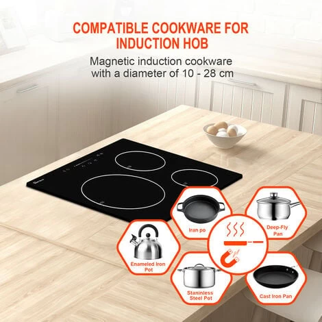 Gasland Chef IH603BF 60cm Built-in Induction Hob, 3 Zones Electric Cooktop 5800W, With Slider Touch Control, Boost Function 5 Gasland Chef IH603BF 60cm Built-in Induction Hob, 3 Zones Electric Cooktop 5800W, With Slider Touch Control, Boost Function - Image 3